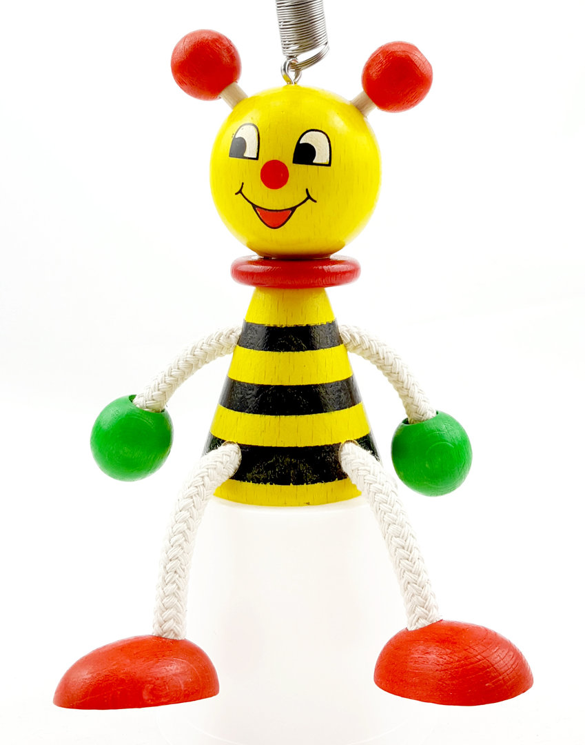 Schwingfigur Biene 100 x 100 x 100 NEU Schwingtier Figur an Feder Holzspielzeug 