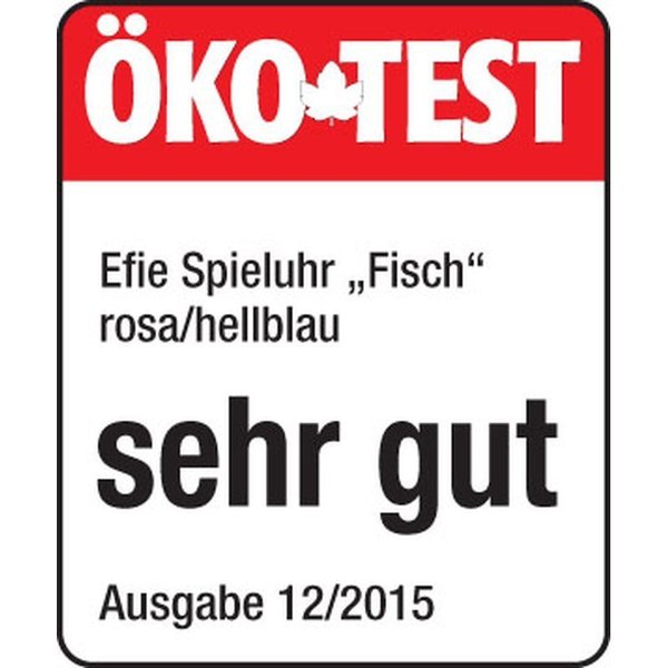 Efie Spieluhr Fisch, Öko Test "sehr gut" Heft 12/2015, 25cm