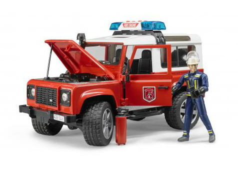 BRUDER Land Rover Defender Feuerwehr-Einsatzfahrzeug