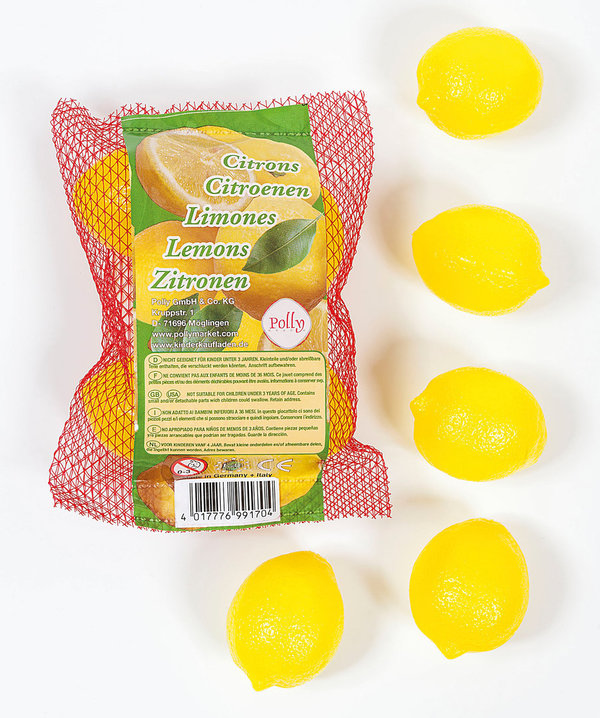 5 Zitronen aus Kunststoff im Netz - von Polly